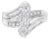10K White Gold 1/2 cttw Diamond Cluster Ring (H-I Clarity, I2-I3 Color) - Size 6 For Sale
