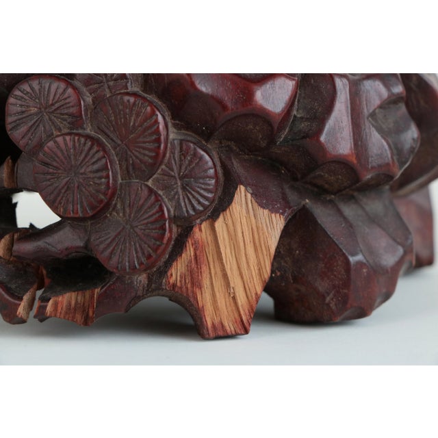 Wood Early 20th Century Shou Lao Chinese Carved Wood Figure For Sale - Image 7 of 10