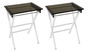 Pair of American 1970's Acrylic Tray Tables by Scheibe
