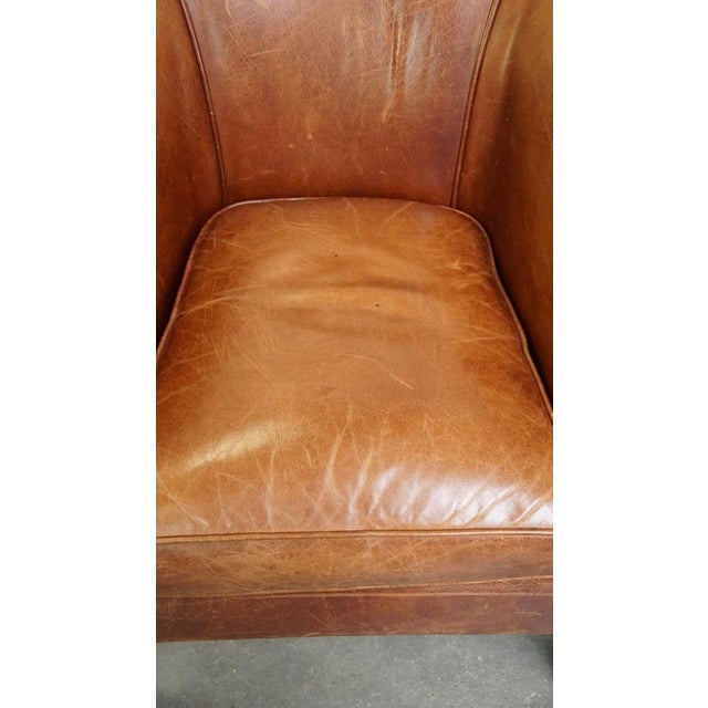 Brown Leather Club Chair For Sale - Image 6 of 12