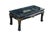 Chinoiserie Vintage Chinese Black Lacquer Figural Soapstone Folding Coffee Table Chinoiserie For Sale - Image 3 of 13