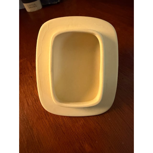 1980s Wedgwood Yellow Primrose Rectangular Lidded Box W/ White Relief Prunus Blossoms For Sale - Image 12 of 14