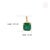 Square Cut 6.06ct Emerald Solitaire Double Prong 18k Yellow Gold Pendant For Sale - Image 11 of 16