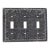 Reclaimed Black Greek Key Gang Light Switch Plate For Sale
