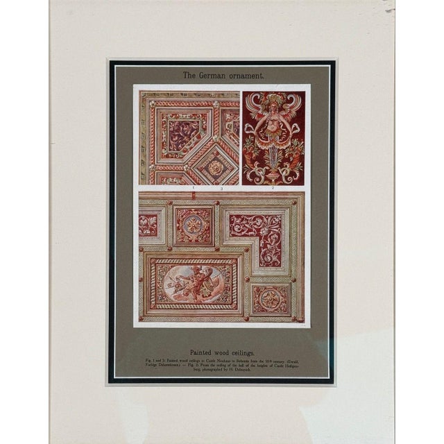 1970s Antique Renaissance, Six Framed Antique Ornament Prints, 20th C. For Sale - Image 5 of 16