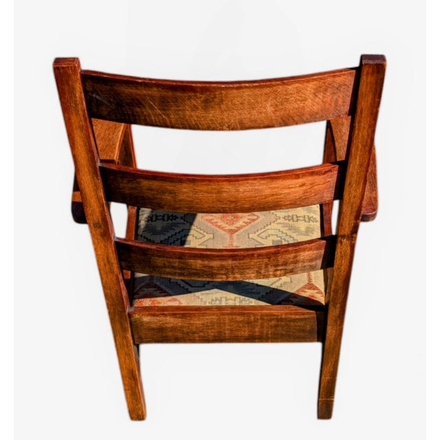 Rustic Charles Stickley Oak Armchair Circa 1909 For Sale - Image 3 of 18