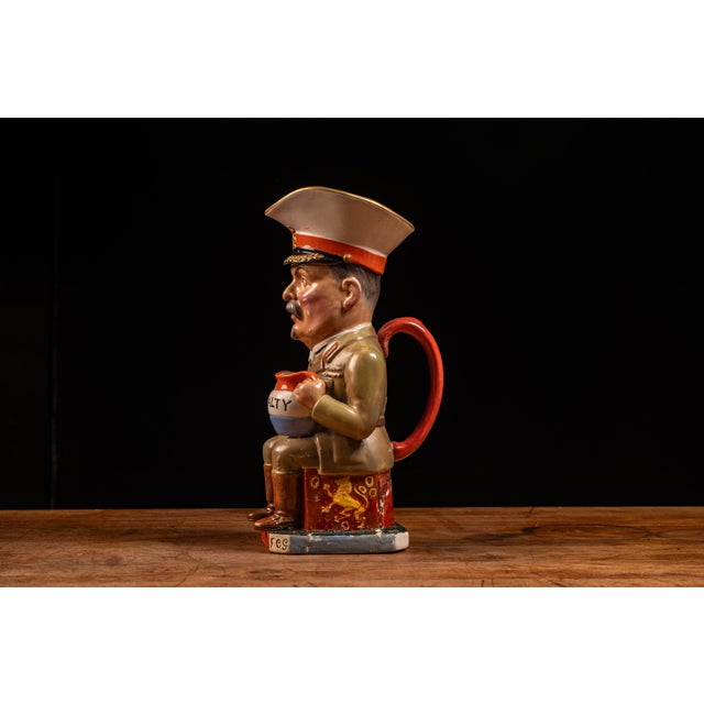 Realism 1918 Royal Staffordshire Pottery Louis Botha Toby Jug by Carruthers Gould For Sale - Image 3 of 8
