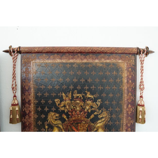 1980s Vintage Castilian Imports Heraldic Fleur-De-Lis Wall Panel For Sale - Image 5 of 17