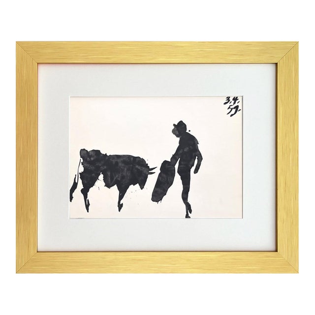 Pablo Picasso Framed Toros Y Toreros 4 Dated 3/4/59 For Sale