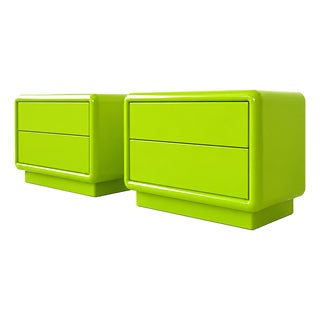 Mid Century Post Modern Set of Nightstands For Sale