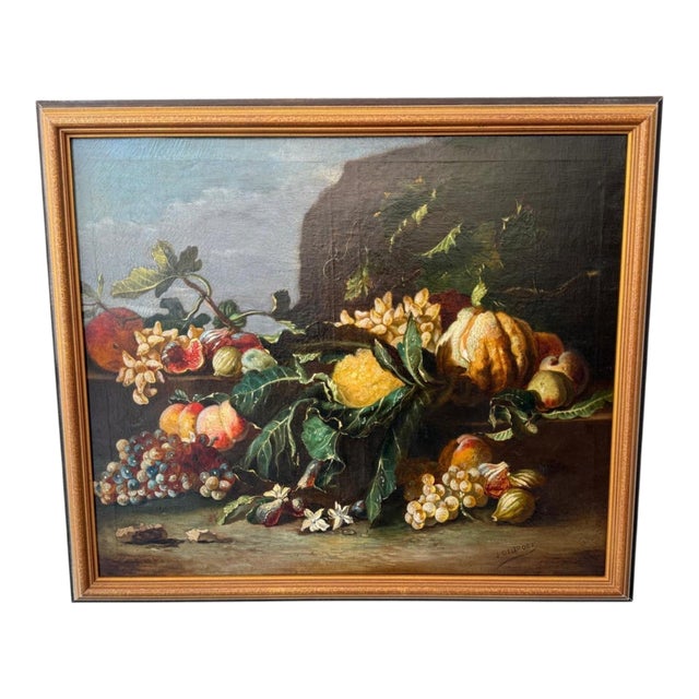 Still Life Composition, 19th Century, Oil Painting on Canvas, Framed For Sale - Image 12 of 12