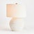 A ceramic base designed with handmade horizontal ribbing, this lamp is made with an artisan feel. Topped off with a linen...