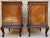 French Louis XV Style Walnut & Marquetry Bedside Tables, Set of 2 For Sale - Image 6 of 12