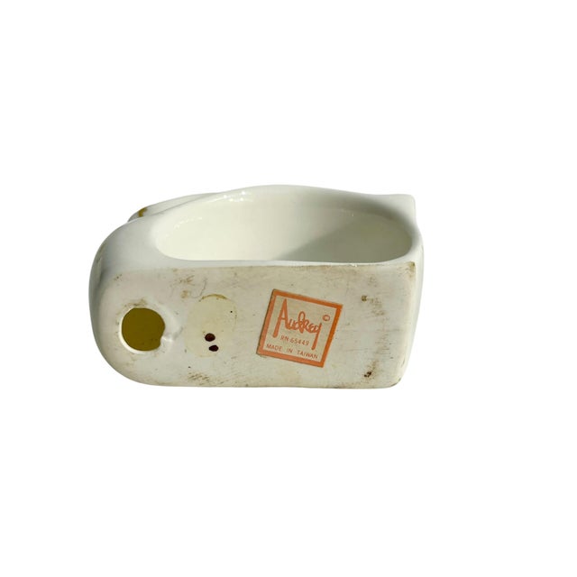 Vintage Mid Century Modern Ceramic Swan Napkin Ring Holders - Set of 5 For Sale - Image 9 of 11