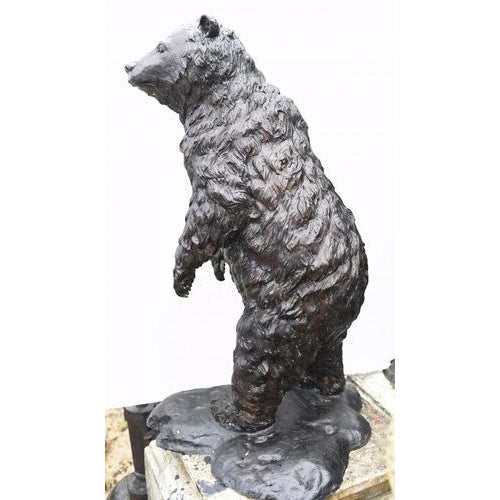 Large American Bronze Bear Garden Statue For Sale - Image 9 of 11