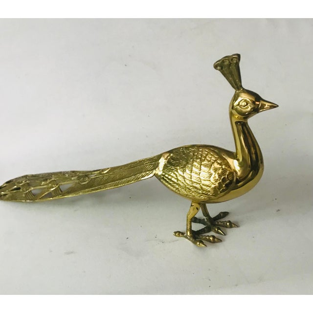 Vintage Brass Peacock Figurine Chairish