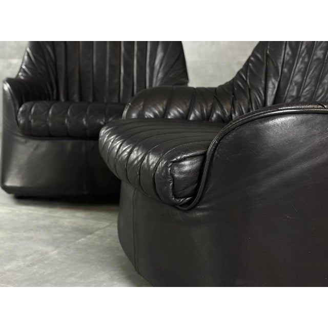 Cassina Set of Ciprea Leather Armchairs by Afra and Tobia Scarpa for Cassina, 1960s For Sale - Image 4 of 9