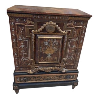 Hand Painted European Cabinet For Sale