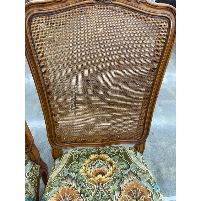 4 John Widdicomb Cane Back French Country Louis XV Style Dining Chairs For Sale - Image 9 of 11