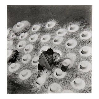 Palm Hats, Leo Matiz Gelatin Silver Print, Signed in Pencil, Verso For Sale