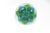 Mid-Century Modern Vintage Art Glass Bubble Bowl Green Blue Flower For Sale - Image 3 of 9
