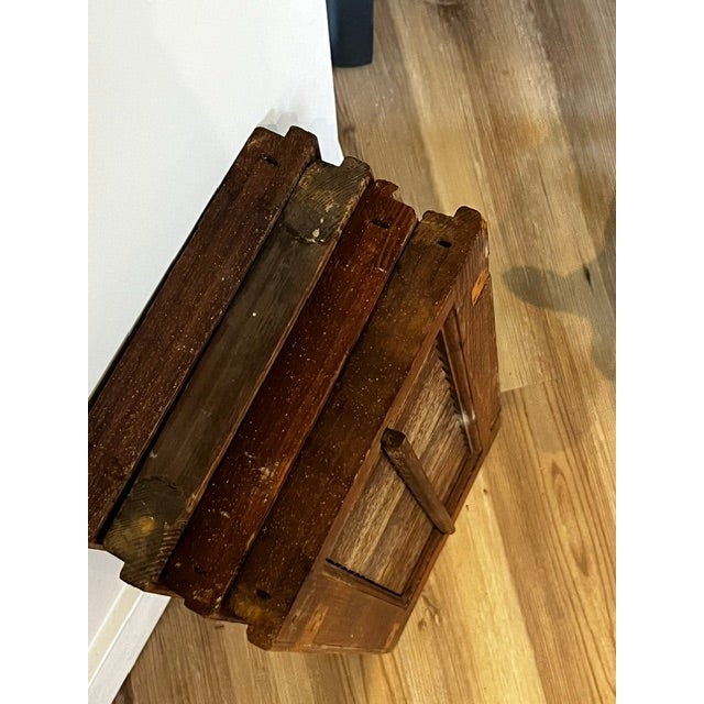 Farmhouse Vintage Louvered Wooden Shutters For Sale - Image 3 of 7