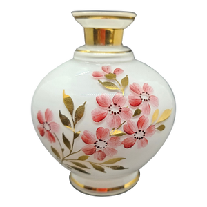 Vintage, Handpainted Glass Vase, Japan