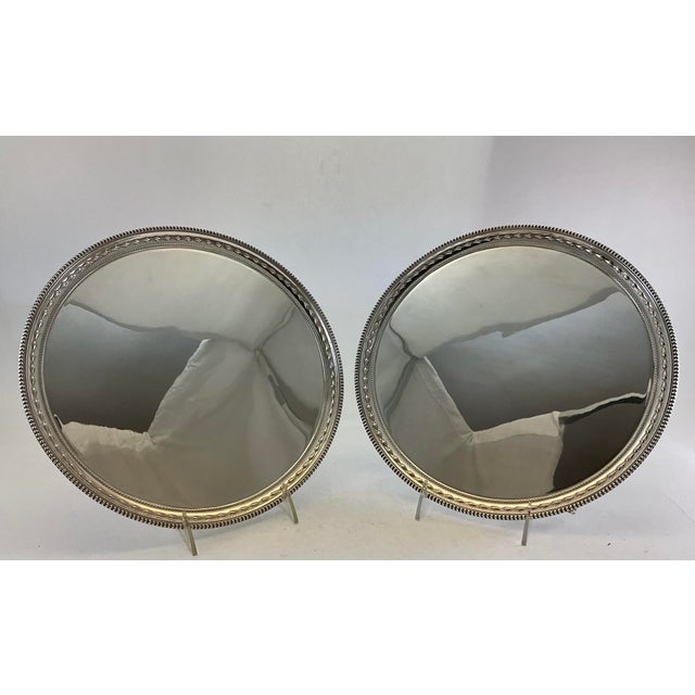 1980s Silver Wonderful Beaded Salver With Feet. For Sale - Image 11 of 15