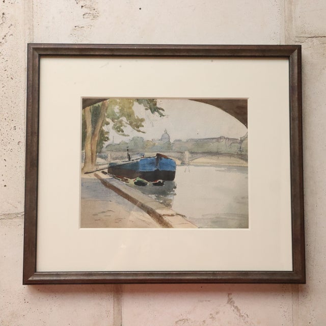 Add soft color and timeless charm to your space with this set of seven early 20th century French watercolor artworks, a...