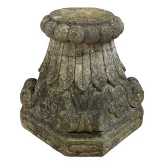 Architectural Sculpted Stone Capital, 20th Century For Sale