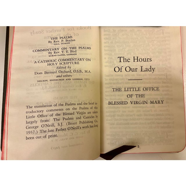 Traditional Vintage Catholic Prayer Book the Hours of Our Lady Little Office Blessed Virgin Mary For Sale - Image 3 of 9
