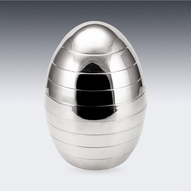 Vintage Italian Stacked Bowls Egg by Tommaso Barbi, 1970, Set of 9 For Sale - Image 3 of 12