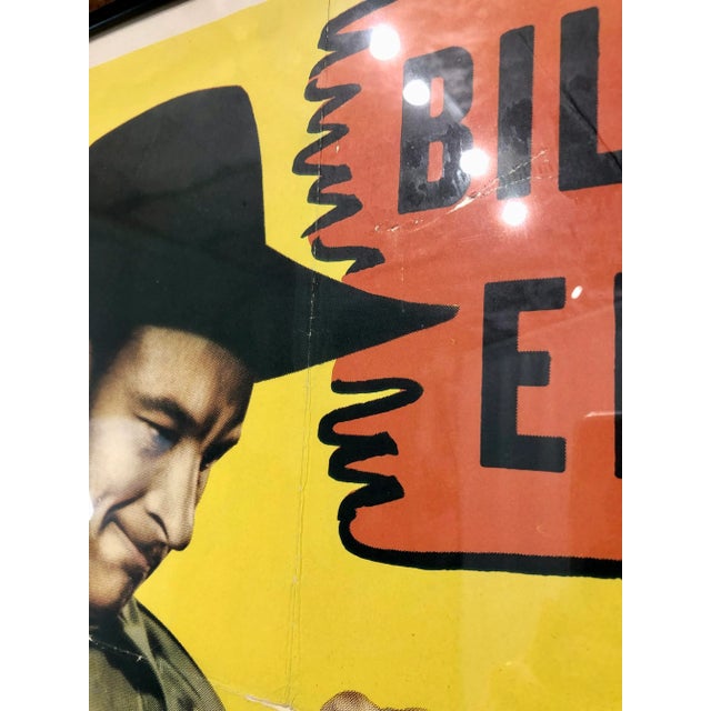 Vintage 1940s Hollywood Western Press Poster in Burl Frame