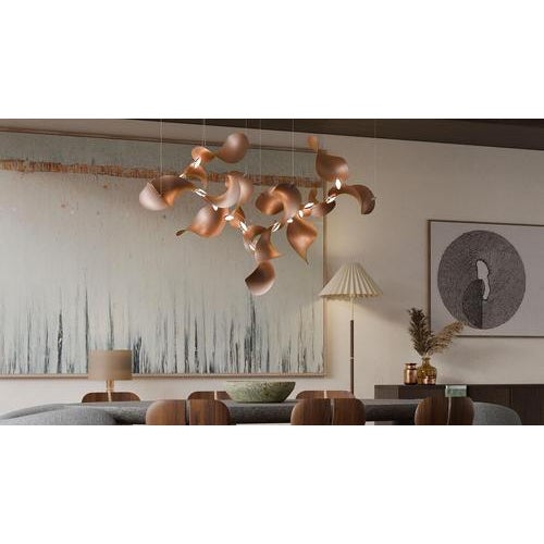 Dune 12 Cluster Chandelier in Silver Anodized Aluminum by Moss Objects For Sale - Image 11 of 18