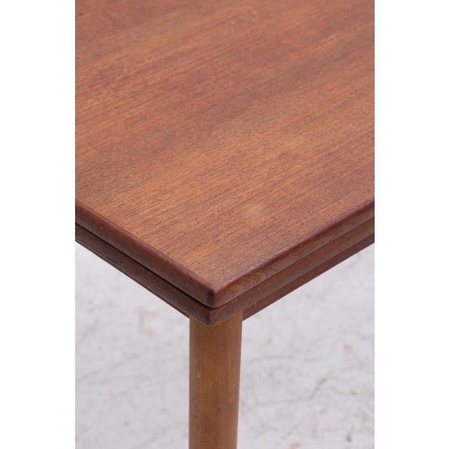 Wood Mid-Century Teak Extendable Kitchen Table, 1960s For Sale - Image 7 of 17