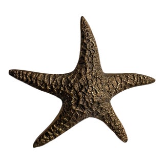Vintage Large Brass Starfish Sculpture For Sale