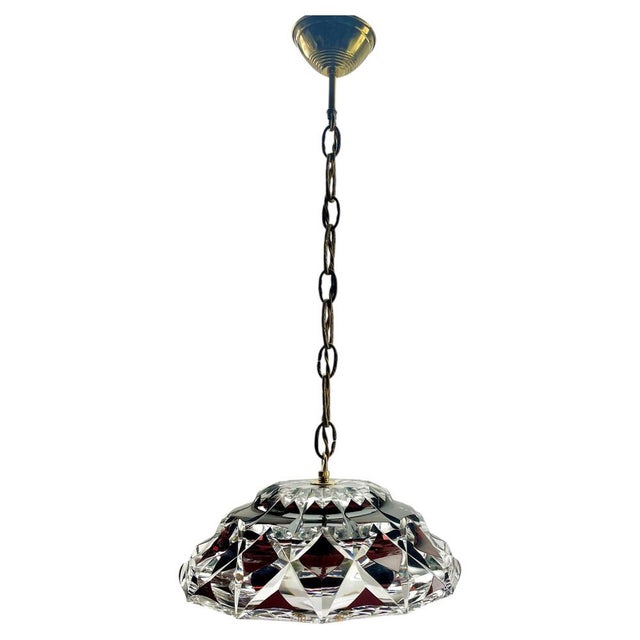 Art Nouveau Hanging Lamp from Val Saint Lambert, 1930s For Sale - Image 8 of 18