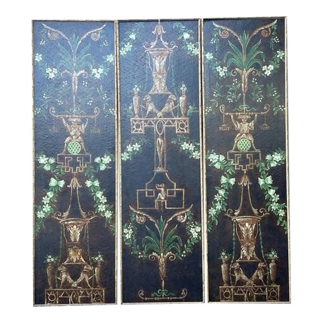 Vintage Chelsea House Floral Monkey Panel - Set of 3 For Sale