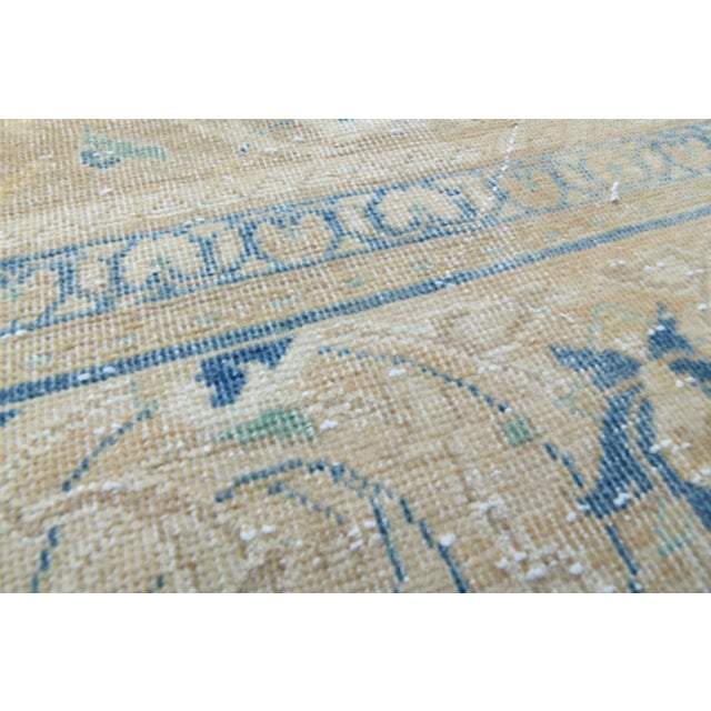 Textile 1970s Vintage Persian Handmade Wool Cotton Yellow Area Rug For Sale - Image 7 of 11