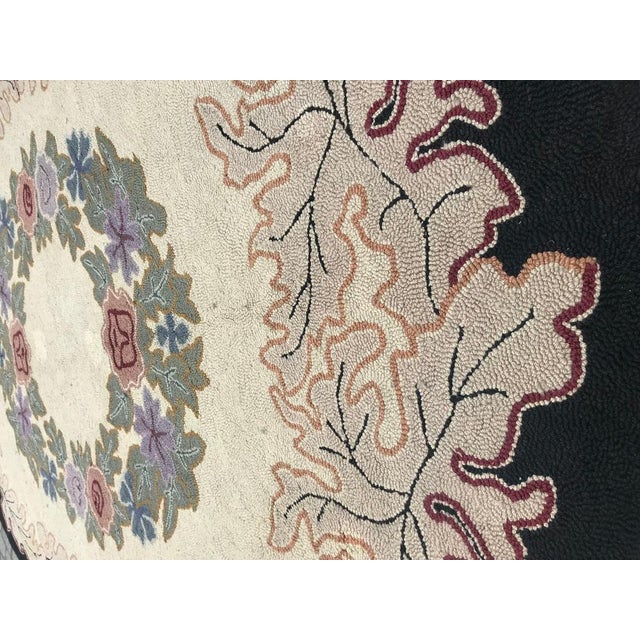 Vintage American Hook Oval Shape Rug, 1950s For Sale - Image 13 of 15