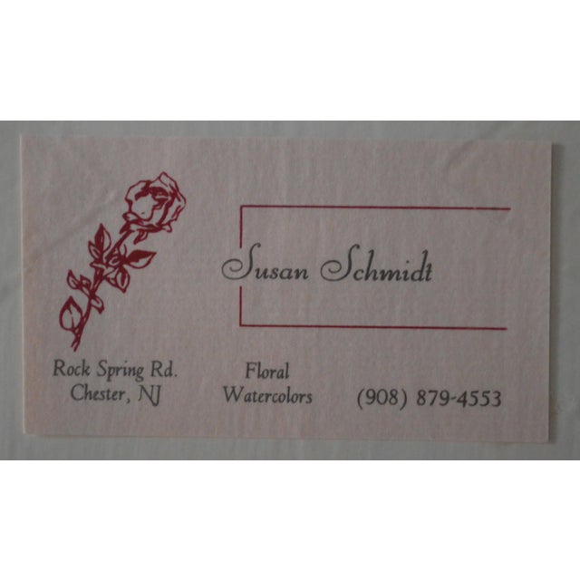 Late 20th Century Late 20th Century Original Modernist Floral Abstract Painting Signed For Sale - Image 5 of 6