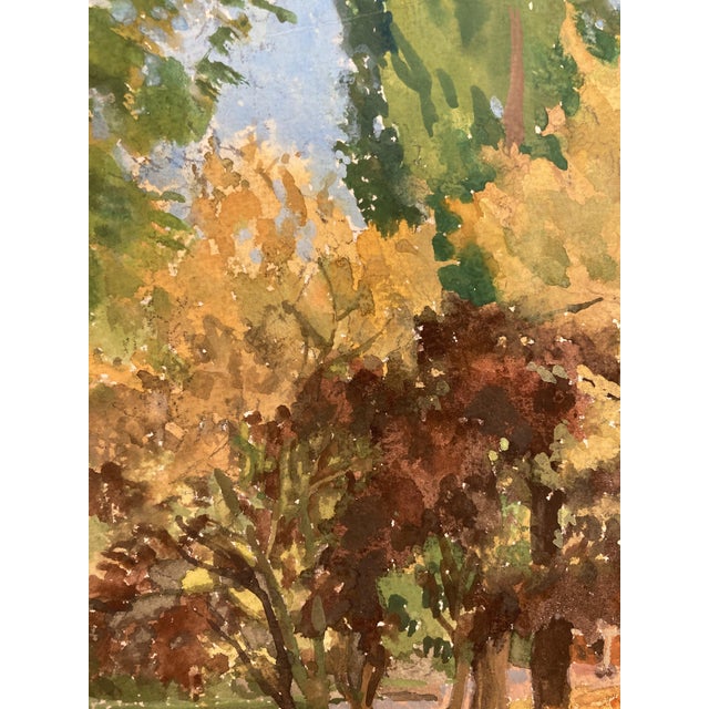 Blue Nicollet, The Park, Watercolor on Paper, 1966 For Sale - Image 8 of 16