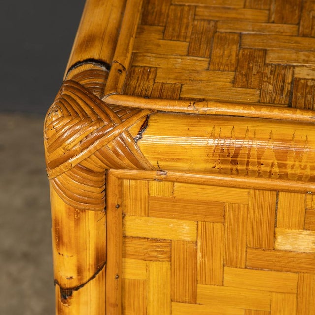 Wood 20th Century French Bamboo Chest of Drawers, 1970s For Sale - Image 7 of 16