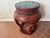 Vintage red painted wooden garden stool or side table! This absolutely lovely piece came from the Texas estate of a well-...