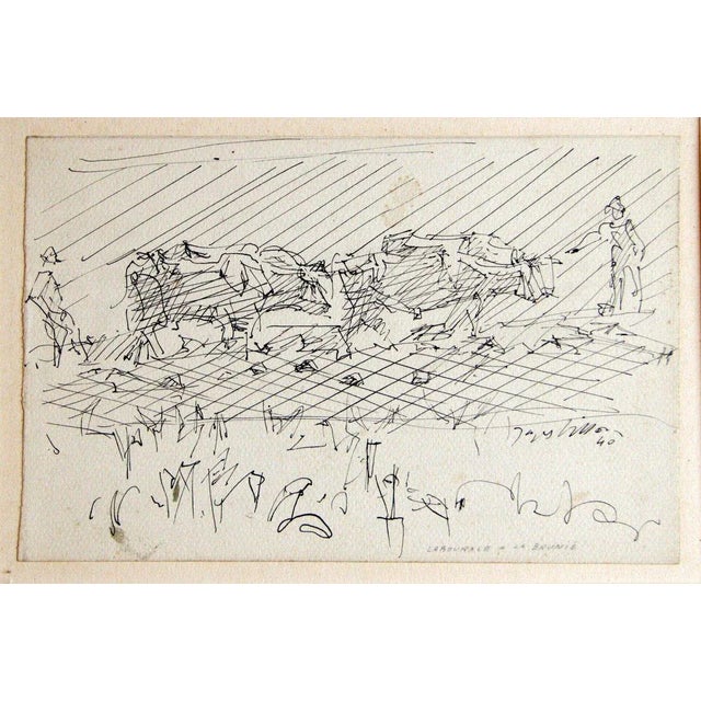 Hand signed. Original drawing. Image Dimensions : 15.5 x 16 cm