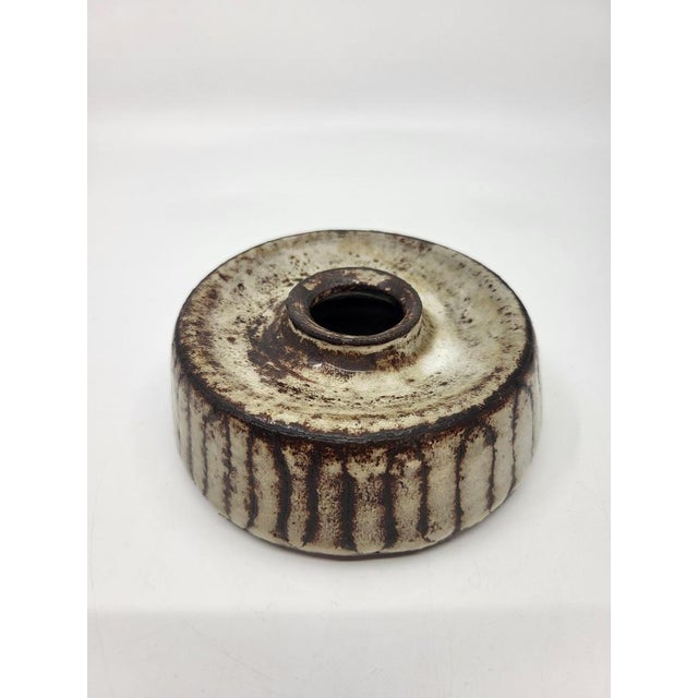 Brutalist Ceramic Stoneware Vase For Sale - Image 9 of 9