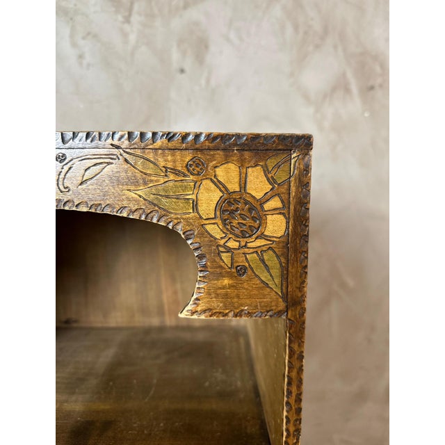 1920s Art Deco Brown Wooden Etagère, 1925 For Sale - Image 5 of 14