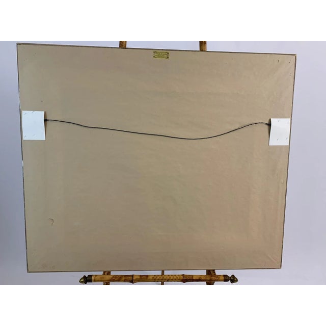 Textile Lady in Red Painting by Isaac Maimon For Sale - Image 7 of 10