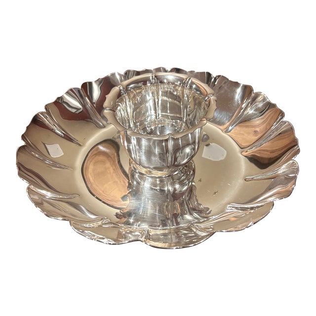 1960s Fisher Silverplate Chip and Dip Server Chairish