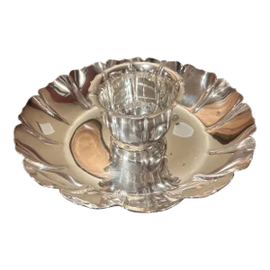 1960s Fisher Silverplate Chip and Dip Server
